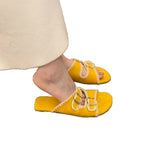 Damen bequeme Zehentrenner-Sandalen mit modischem Riemendesign R&B