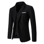 Herren Hochwertiges Anzug-Set mit Weste und elegantem Kragen