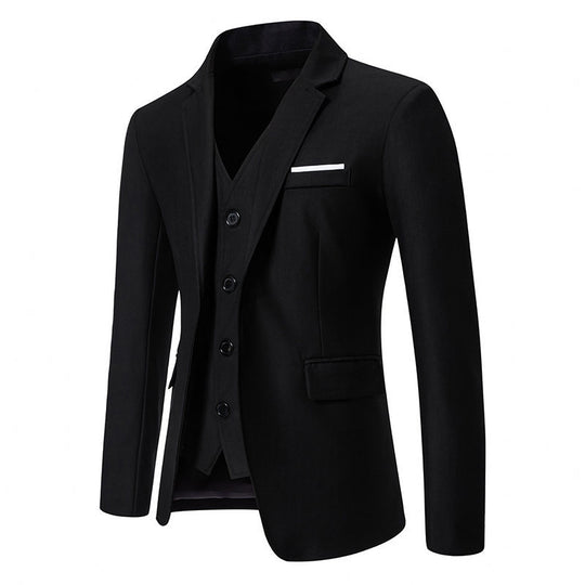 Herren Hochwertiges Anzug-Set mit Weste und elegantem Kragen R&B