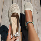Damen bequeme Slipper aus atmungsaktivem Netzmaterial mit rutschfester Sohle R&B