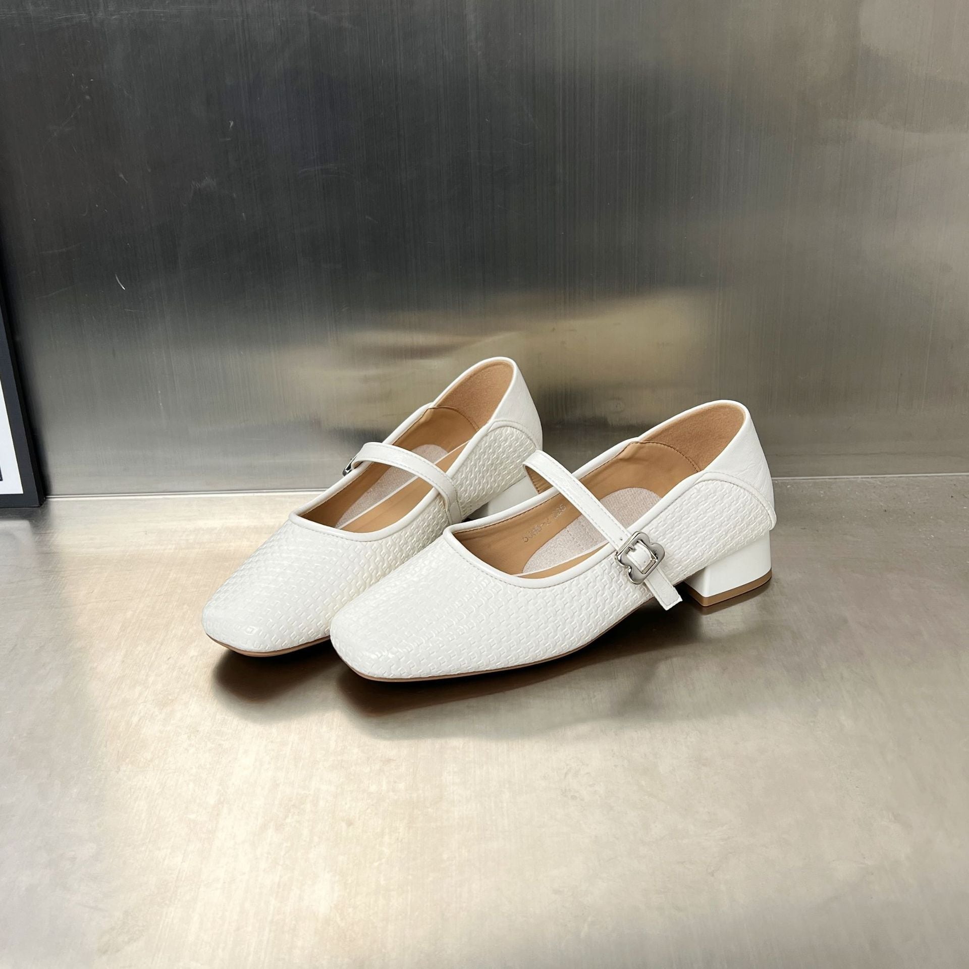 Damen Elegante Schnürschuhe mit modischer Riemenverzierung und bequemer Blockabsatz R&B