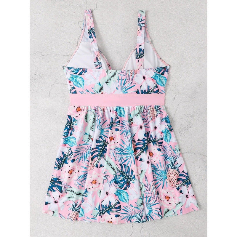 Damen Badekleid mit floralen Mustern und schmeichelndem Schnitt R&B