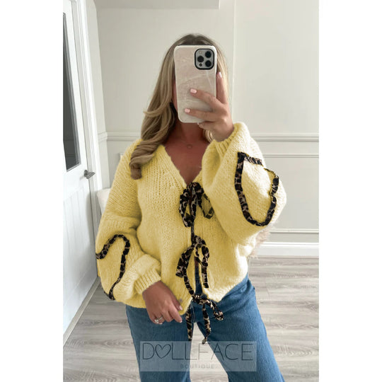 Damen lässiger Strickpullover mit verspielten Details R&B
