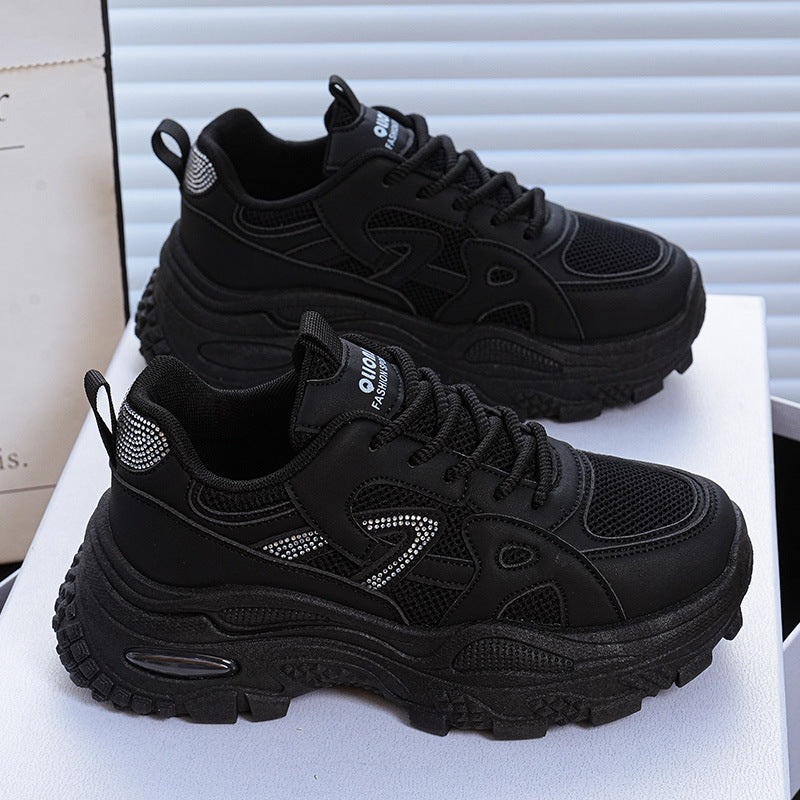 Damen Sportliche Chunky Sneakers mit atmungsaktiver Mesh-Oberfläche und stabiler Sohle R&B