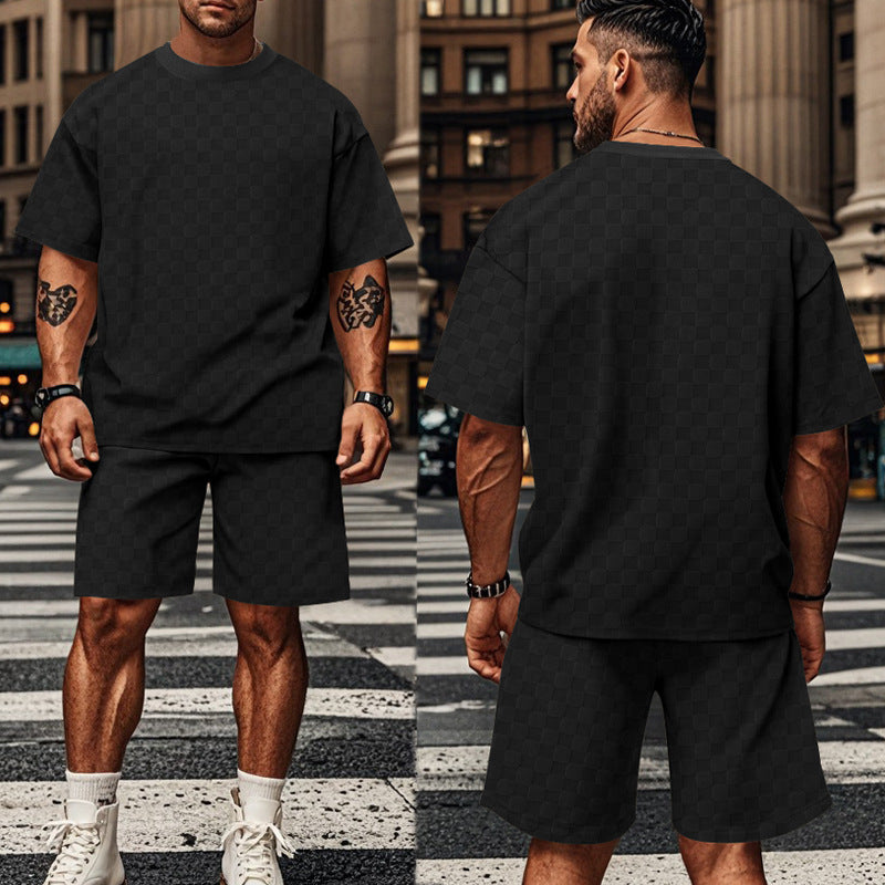 Herren lässiges Kurzarm-Set mit bequemer Passform und stylischem Design R&B