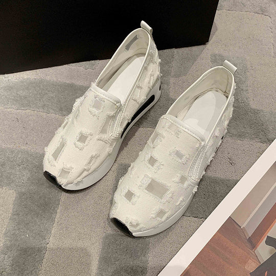Damen Wedge-Sneaker mit modischem Cut-Out-Design und komfortabler Innensohle R&B