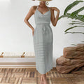 Damen luftiges Strandkleid mit verstellbarem Träger R&B
