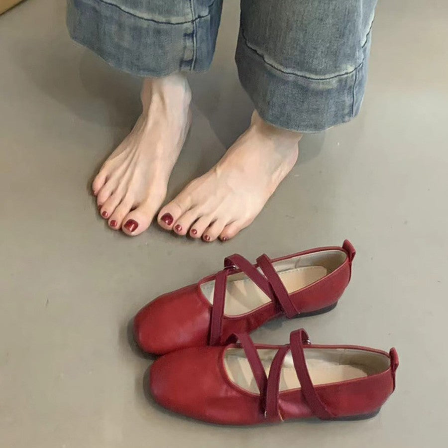 Damen Ballerinas mit R&Brnem Riemchendesign und komfortabler Sohle R&B