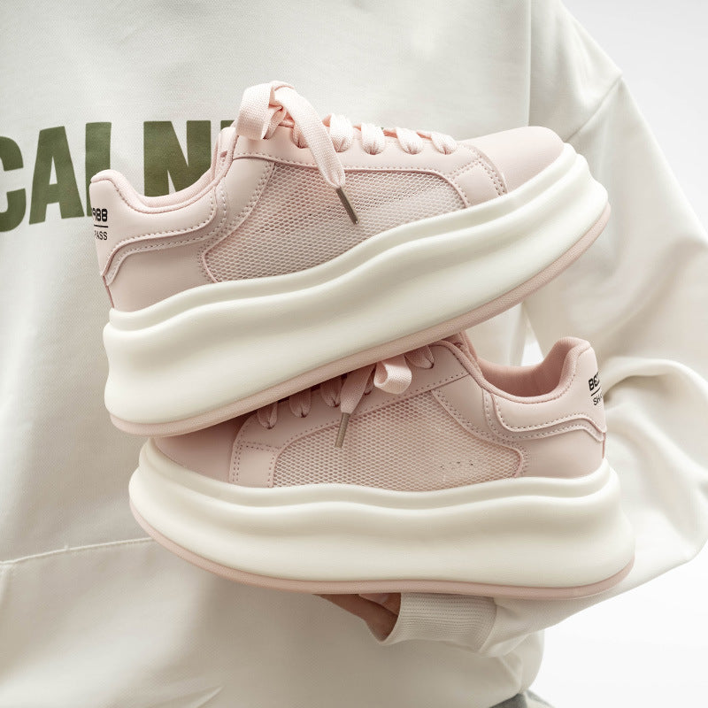 Damen Sportliche Plattform Sneakers mit atmungsaktivem Mesh-Obermaterial und rutschfester Sohle R&B