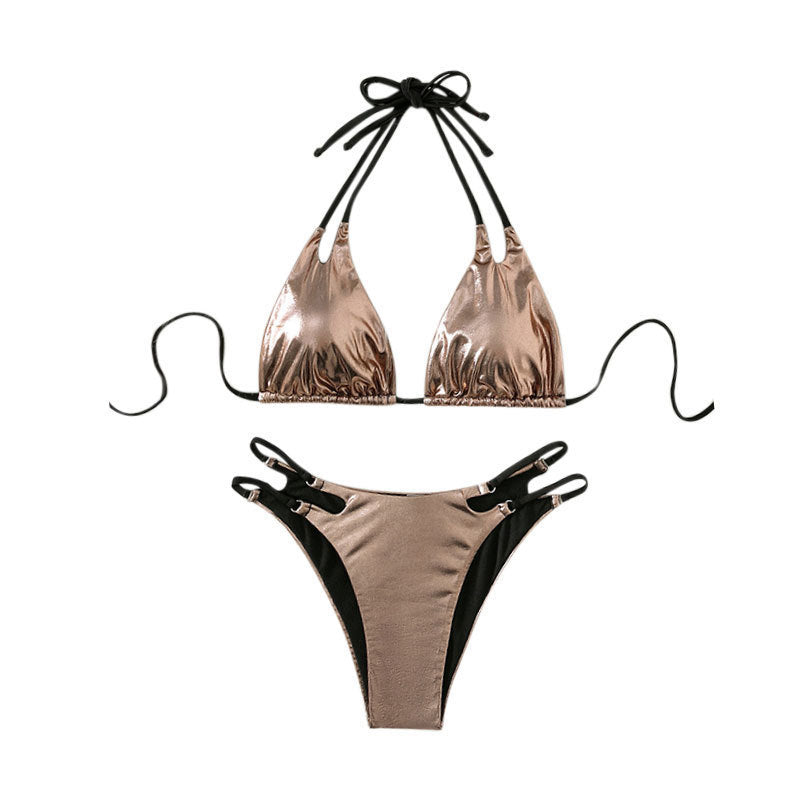 Damen Triangel-Bikini mit modischem Cut-Out und verstellbaren Trägern R&B