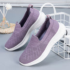 Damen Komfortable Slip-On Laufschuhe mit atmungsaktiver Strickoberfläche R&B