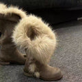 Damen Winterstiefel mit luxuriösem Kunstfellkragen und strapazierfähiger Sohle R&B