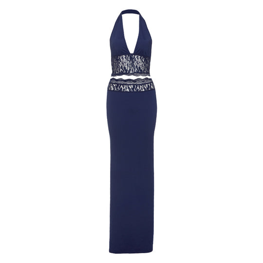 Damen Elegantes Zweiteiler-Set mit raffiniertem Spitzenabschluss R&B