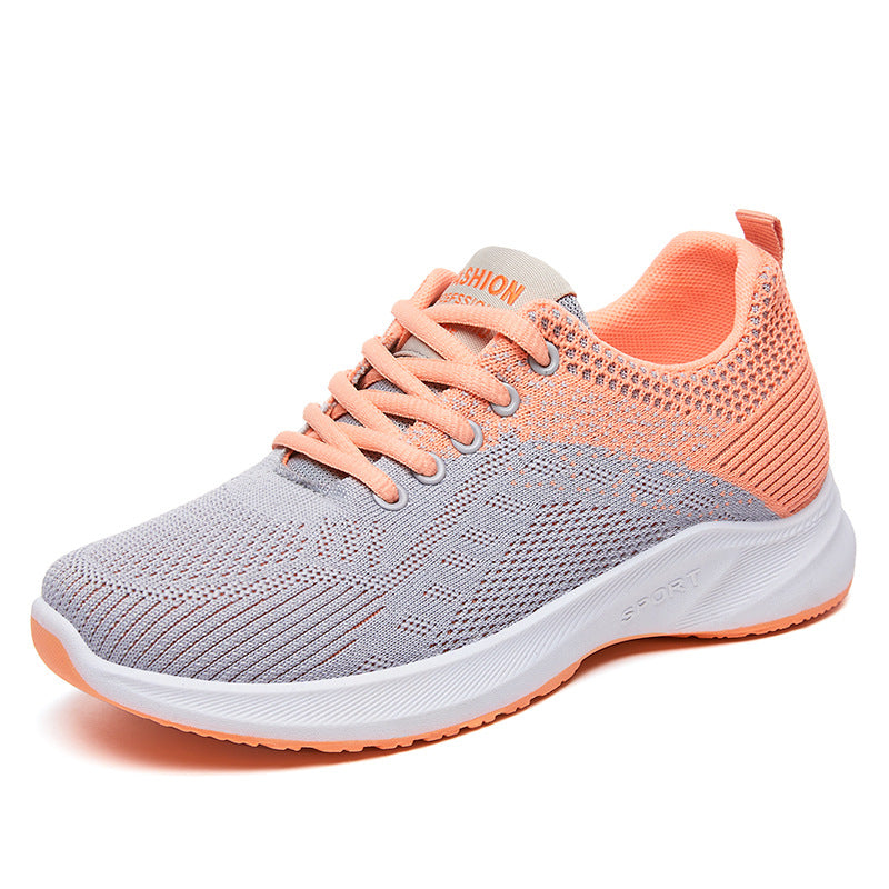 Damen Leichte und atmungsaktive Laufschuhe mit flexiblem Strickdesign R&B