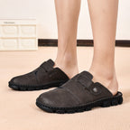 Damen Komfortable Leder-Mules mit verstellbarem Riemen R&B