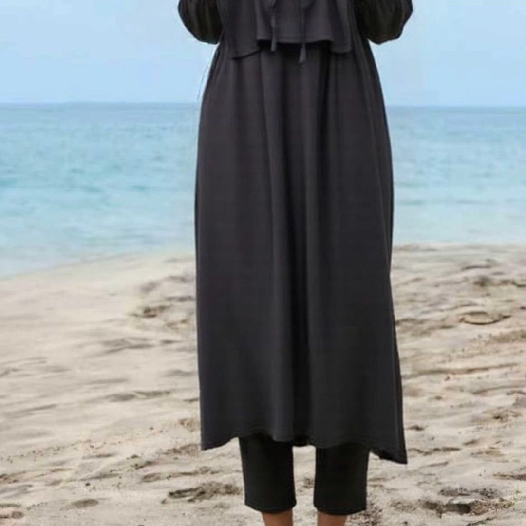 Damen modischer und eleganter Strandanzug mit begleitetem Kopftuch R&B