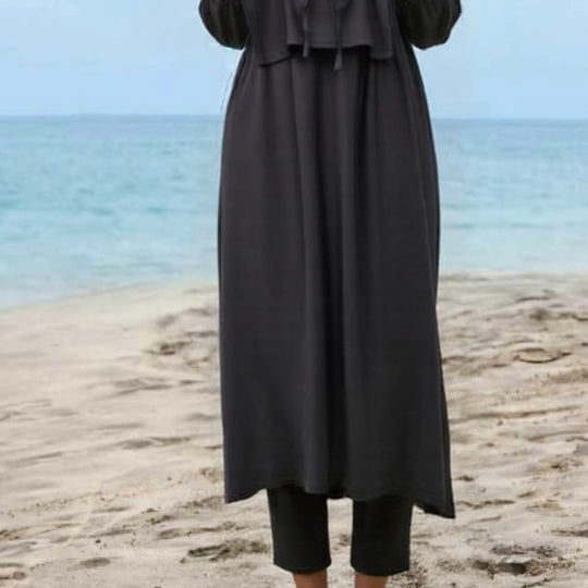 Damen modischer und eleganter Strandanzug mit begleitetem Kopftuch R&B