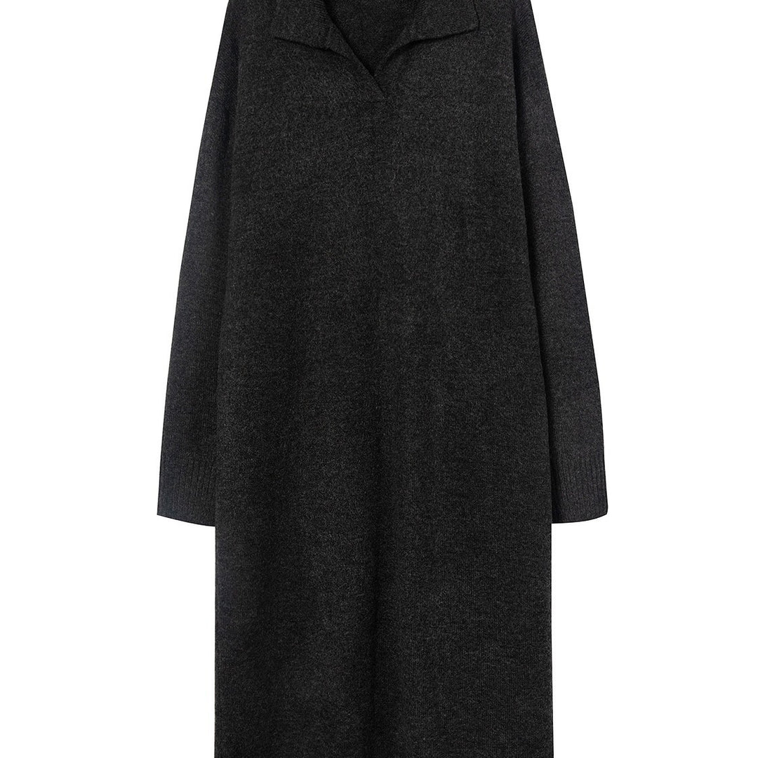 Damen Strickkleid mit Kragen R&B