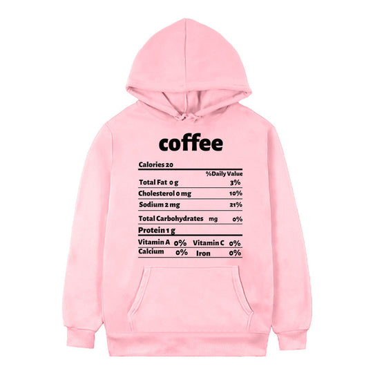 Damen Kapuzenpullover mit kreativem Nährwertdesign R&B