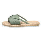 Damen Slide-Sandalen mit geflochtenem Riemen und komfortabler Sohle