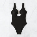 Damen Einteiler Badeanzug mit modischen Cut-Outs und elegantem Ringdetail