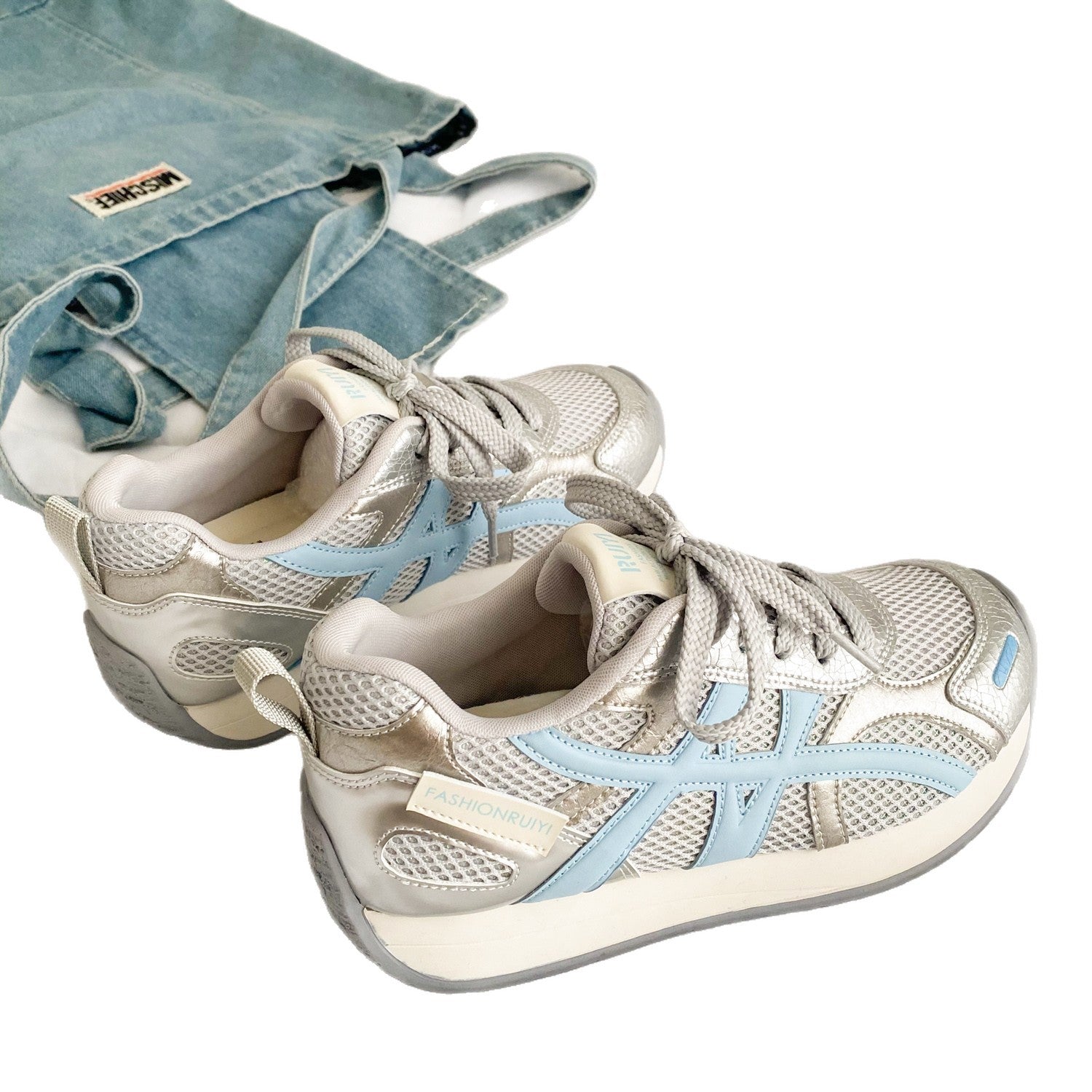 Damen Atmungsaktive Freizeitsneaker mit flexiblem Sohlenprofil und rutschfester Gummisohle