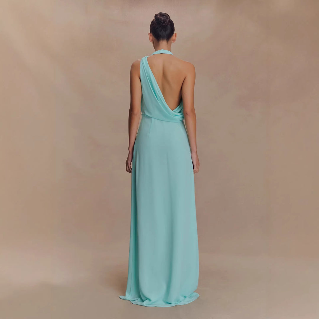 Damen Elegantes Maxi-Kleid mit drapiertem Oberteil R&B