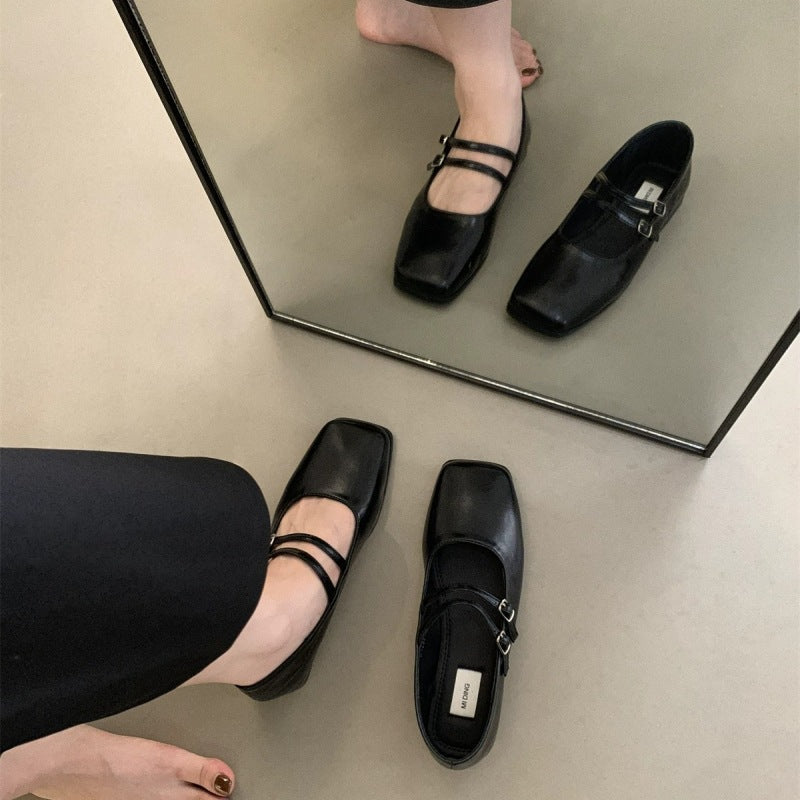 Damen elegante Mary Jane Ballerinas mit modischen Riemchen R&B
