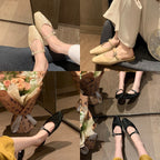 Damen elegante Slingback-Mules mit modischer Schnalle R&B