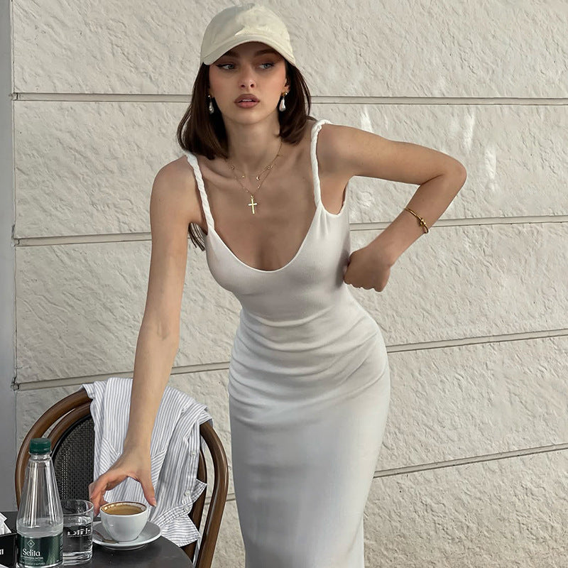 Damen Elegantes Maxikleid mit raffiniertem Schnitt R&B