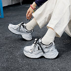 Damen Sportliche Sneakers mit atmungsaktiver Oberflächenstruktur und rutschfestem Sohlenprofil R&B