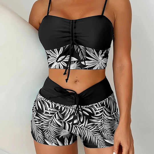 Damen Sportliches Bikini-Top mit Shorts R&B