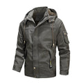 Herren vielseitige Outdoor-Jacke mit gefütterter Kapuze