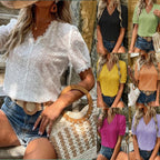 Damen Bluse mit Lochstickerei R&B