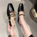 Damen elegante Slingback-Mules mit modischem Absatz