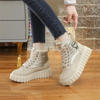 Damen High-Top Sneakers mit weichem Fleece-Futter und rutschfester Sohle R&B