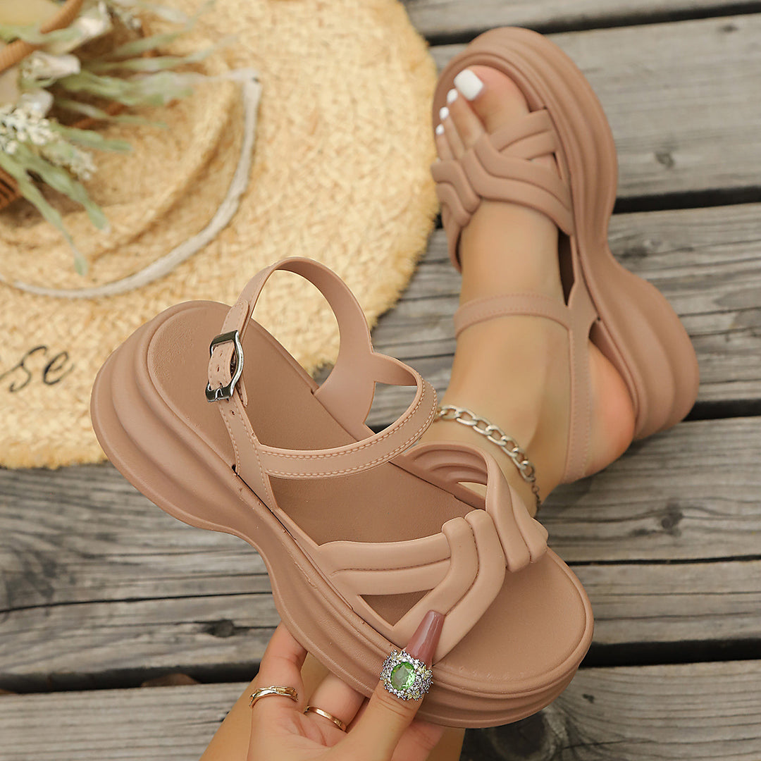 Damen Sportliche Sandalen mit modischem geflochtenem Riemendesign R&B