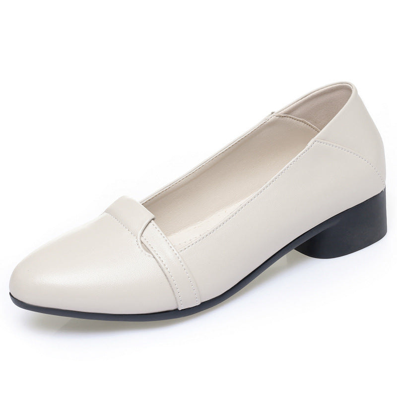 Damen elegante Decksohle Ballerinas mit Blockabsatz R&B