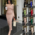 Damen Wickelkleid mit elegantem Rüschendesign und figurbetontem Schnitt R&B