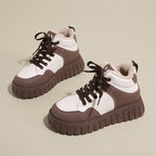 Damen Warmfutter Sneakers mit dickem Plateau R&B