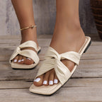 Damen Slipper mit raffinierter Knoten-Optik R&B