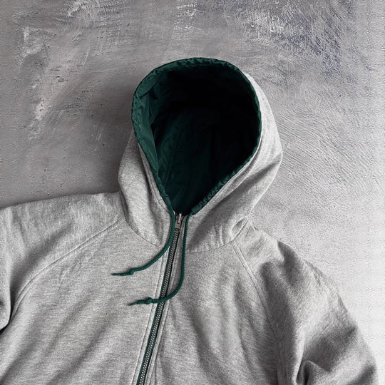 Unisex nan weit geschnittene Windjacke mit Kapuze wattiertem Fleeceinnenfutter Tunnelzugsaum und Zierstreifen an Ärmeln R&B