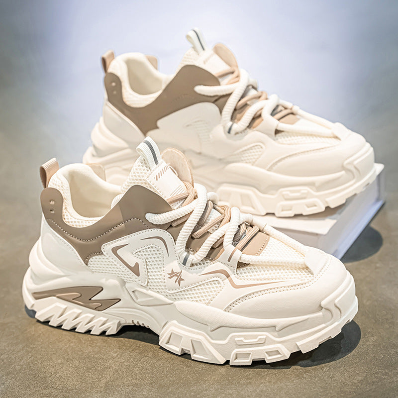 Damen Sportliche Chunky Sneakers mit stabiler Laufsohle und atmungsaktiver Netzstruktur R&B
