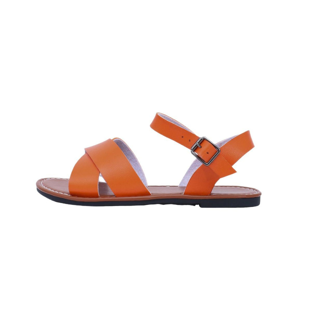 Damen Riemensandalen mit elegantem Überkreuz-Design und komfortablem Fußbett R&B