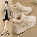 Damen Hochschnitt Sneakers mit warmem Fleece-Innenfutter und rutschfester Laufsohle R&B