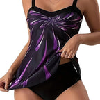 Damen Schwimmlanges Kleid mit floralem Design
