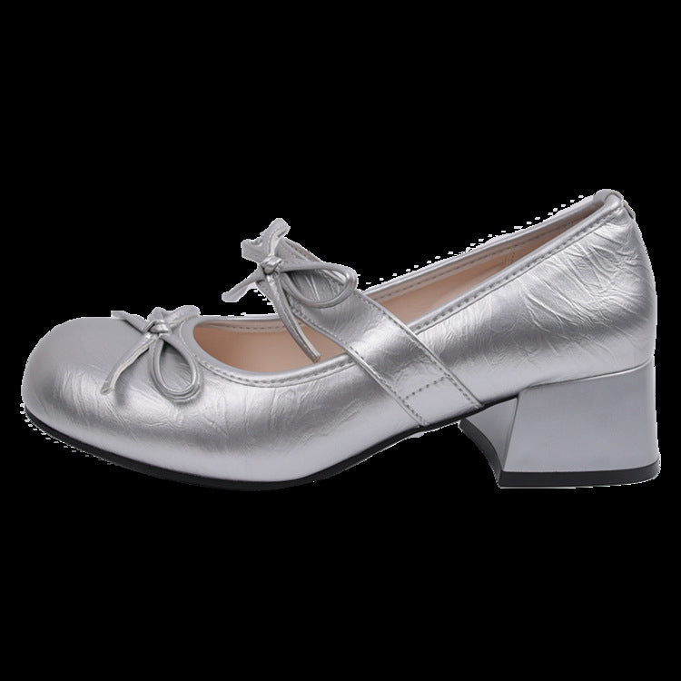 Damen elegante Mary Jane Pumps mit geschmeidiger Kappe und modischem Blockabsatz R&B