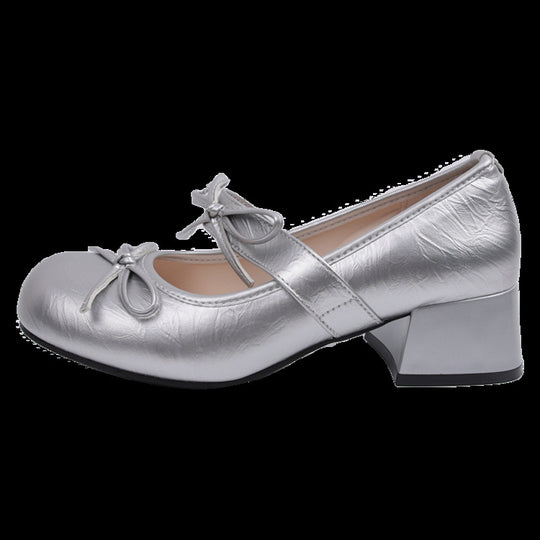 Damen elegante Mary Jane Pumps mit geschmeidiger Kappe und modischem Blockabsatz R&B