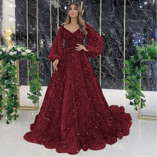R&B | Socialite Aura Königin Langes Kleid