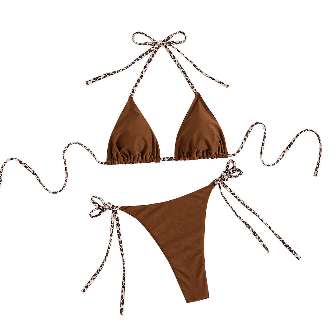 Damen Triangel-Bikini mit verstellbaren Bindebändern R&B